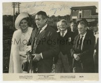 3d522 INGRID BERGMAN signed 7.75x9.5 still 1964 with Anthony Quinn & co-stars in The Visit!