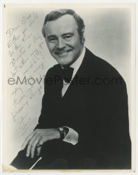3d843 JACK LEMMON signed 8x10 REPRO still 1980s great smiling portrait wearing tuxedo!