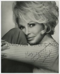 3d856 JANET LEIGH signed 8x10 REPRO still 1980s wonderful close portrait later in her career!