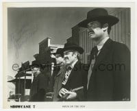 3d538 JASON ROBARDS JR. signed 8x10 TV still R1970s as Doc Holliday with co-stars in Hour of the Gun!