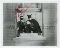 3d876 JOHNNY DUNCAN signed 8x10 REPRO still 1990s he was Robin in the 1949 Batman serial!