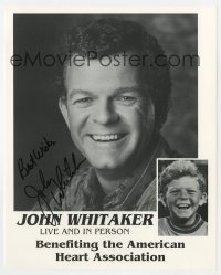 3d561 JOHNNY WHITAKER signed 8x10 publicity still 1990s live benefit for American Heart Association!