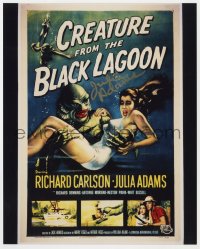 3d879 JULIE ADAMS signed color 8x10 REPRO still 2003 Creature from the Black Lagoon one-sheet image!