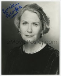 3d880 JULIET MILLS signed 8x10 REPRO still 1990s head & shoulders portrait of the English actress!