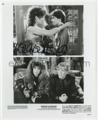 3d568 KELLY LEBROCK signed 8x10 still 1985 with Anthony Michael Hall & Smith in Weird Science!