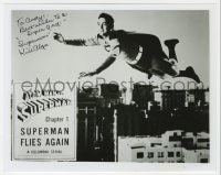 3d885 KIRK ALYN signed 8x10 REPRO still 1980s lobby card image for Atom Man vs Superman serial!