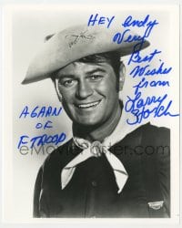 3d886 LARRY STORCH signed 8x10 REPRO still 1990s smiling portrait as Agarn from TV's F Troop!