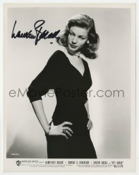 3d888 LAUREN BACALL signed 8x10.25 REPRO still 1980s sexy portrait with hands on hips from Key Largo!
