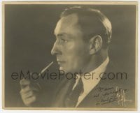 3d583 LIONEL ATWILL signed deluxe 9.25x7.5 still 1930s profile portrait with pipe by Ray Huff!