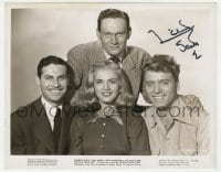 3d584 LIZABETH SCOTT signed 8x10 still 1947 portrait with Burt Lancaster & co-stars in Desert Fury!
