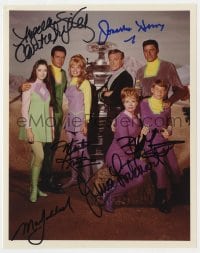 3d903 LOST IN SPACE signed color 8x10 REPRO still 2001 by June Lockhart & FIVE other co-stars!
