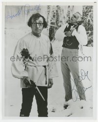 3d905 LOVE & DEATH signed 8x10 REPRO still 1970s by BOTH Harold Gould AND Woody Allen!