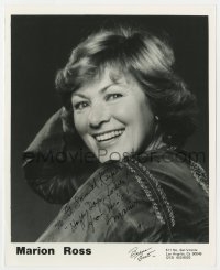 3d592 MARION ROSS signed 8.25x10 publicity still 1980s great head & shoulders smiling portrait!