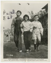 3d599 MARY BADHAM signed 8.25x10 still 1963 candid with her co-stars from To Kill a Mockingbird!