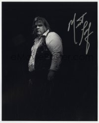 3d921 MEAT LOAF signed 8x10 REPRO still 2000s great moody portrait standing in the shadows!