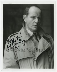 3d924 MICHAEL MORIARTY signed 8x10 REPRO still 1990s great close up wearing trench coat!