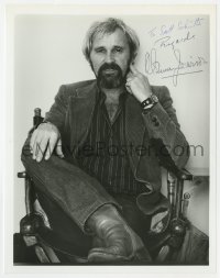 3d936 NORMAN JEWISON signed 8x10 REPRO still 1970s seated portrait of the director in his chair!