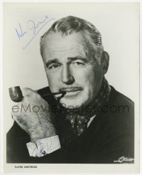 3d623 PATRIC KNOWLES signed 8.25x10 publicity still 1960s great portrait with pipe by Elliott!