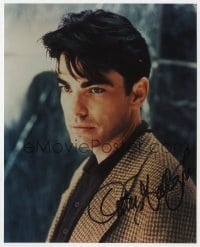 3d944 PETER GALLAGHER signed color 8x10 REPRO still 1990s great close up wearing cool sport jacket!