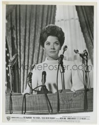 3d634 POLLY BERGEN signed 8x10.25 still 1964 as first woman president in Kisses For My President!