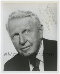 3d950 RALPH BELLAMY signed 8x10 REPRO still 1980s head & shoulders portrait late in his career!