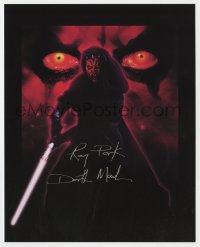 3d951 RAY PARK signed color 8x10 REPRO still 2000s cool image as Darth Maul from Star Wars Episode I