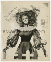 3d653 RITA HAYWORTH signed 8.25x10 still 1944 sexy portrait from Tonight and Every Night!