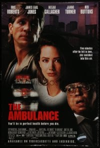 3d004 AMBULANCE signed 27x40 video poster 1990 by director Larry Cohen, great image of top 3 stars!