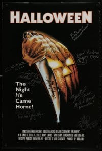 3d002 HALLOWEEN signed 24x36 commercial poster 2000s by NINE of the cast members, Bob Gleason art!