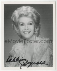 3d262 DEBBIE REYNOLDS signed 4x5 photo 1980s great smiling portrait later in her career!