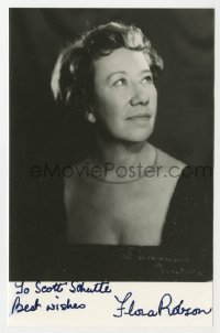 3d265 FLORA ROBSON signed 4x6 publicity photo 1970s great portrait of the English actress!