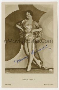 3d244 NANCY CARROLL signed German Ross postcard 1930 sexy full-length portrait showing her legs!