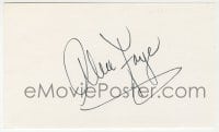 3d307 ALICE FAYE signed 3x5 index card 1970s it can be framed & displayed with a repro!