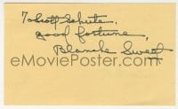 3d311 BLANCHE SWEET signed 3x5 index card 1970s it can be framed & displayed with a repro!