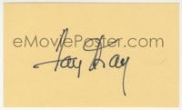 3d330 FAY WRAY signed 3x5 index card 1970s it can be framed & displayed with a repro!
