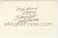 3d348 JAKE LAMOTTA signed 4x6 index card 1980s it can be framed & displayed with a repro!