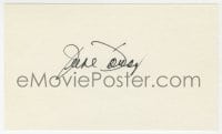 3d358 JUNE FORAY signed 3x5 index card 1980s it can be framed & displayed with a repro!