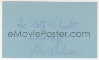 3d364 LOIS WILSON signed 3x5 index card 1970s it can be framed & displayed with a repro!