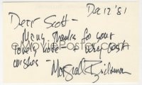 3d368 MARSHALL BRICKMAN signed 3x5 index card 1981 it can be framed & displayed with a repro!