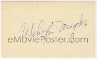 3d371 MELVYN DOUGLAS signed 3x5 index card 1980s includes a Being There still to frame it with!