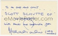 3d373 MICHAEL PALIN signed 3x5 index card 1980s Monty Python star, it can be framed with a repro!