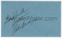 3d378 PATRICK WAYNE signed 3x5 index card 1980s it can be framed & displayed with a repro!