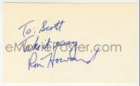 3d384 RON HOWARD signed 3x5 index card 1980s it can be framed & displayed with a repro!