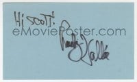 3d385 RUDY VALLEE signed 3x5 index card 1970s it can be framed & displayed with a repro!
