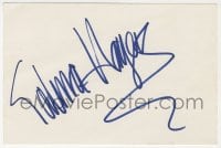 3d386 SALMA HAYEK signed 4x6 index card 2000s it can be framed & displayed with a repro!