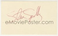 3d393 STEVEN SPIELBERG signed 3x5 index card 1970s it can be framed & displayed with a repro!