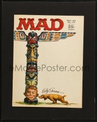 3d160 KELLY FREAS signed No. 74 magazine page in 11x14 display 1962 art of MAD's Alfred E. Neuman!