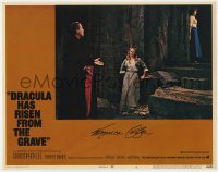 3d140 DRACULA HAS RISEN FROM THE GRAVE signed LC #6 1968 by Veronica Carlson, who's w/Christopher Lee