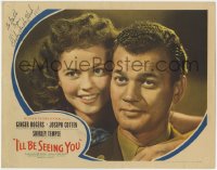 3d144 I'LL BE SEEING YOU signed LC 1945 by Shirley Temple, best close up with Joseph Cotten!