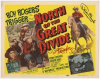 3d152 NORTH OF THE GREAT DIVIDE signed TC 1950 by Penny Edwards, who's with Roy Rogers & Trigger!